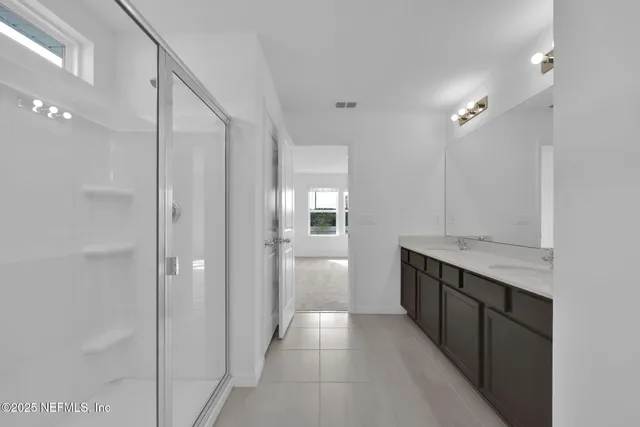 an empty room with a window