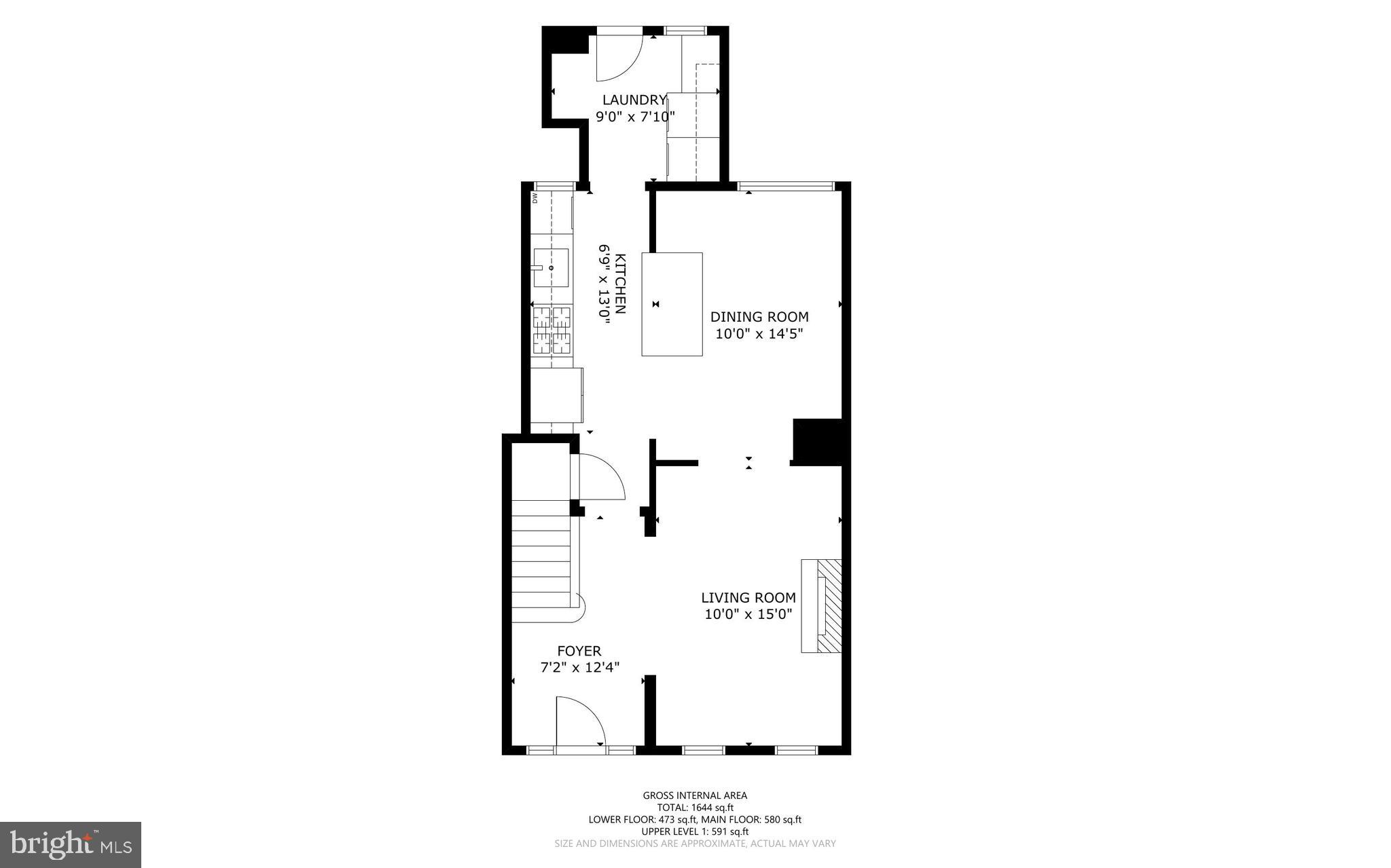 1006 North Rosedale Street Baltimore, MD 21216 - Photo 31 of 34 Main Level Floor Plan
