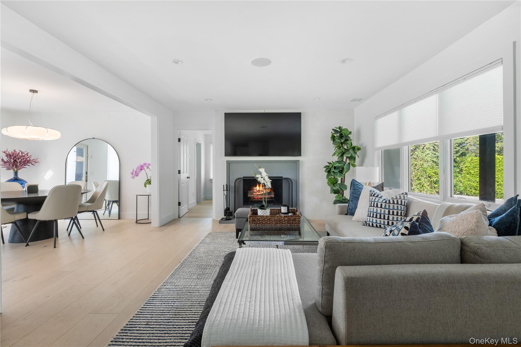 13 Sherwood Road Hampton Bays, NY 11946 - Photo 4 of 27 a living room with furniture and a flat screen tv