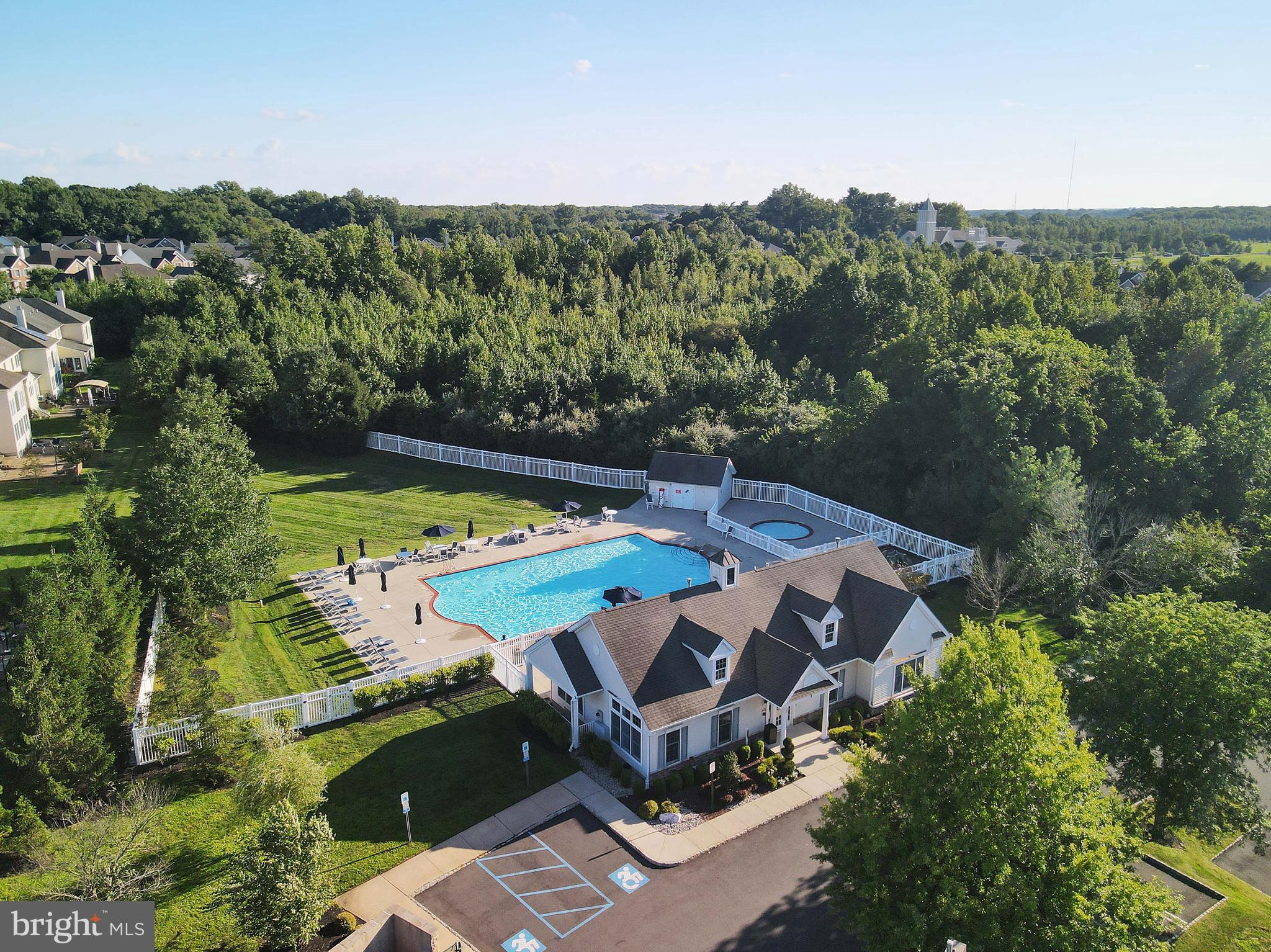 11 Wedgewood Court Princeton, NJ 08540 - Photo 34 of 40 an aerial view of a house with pool lake view and mountain view