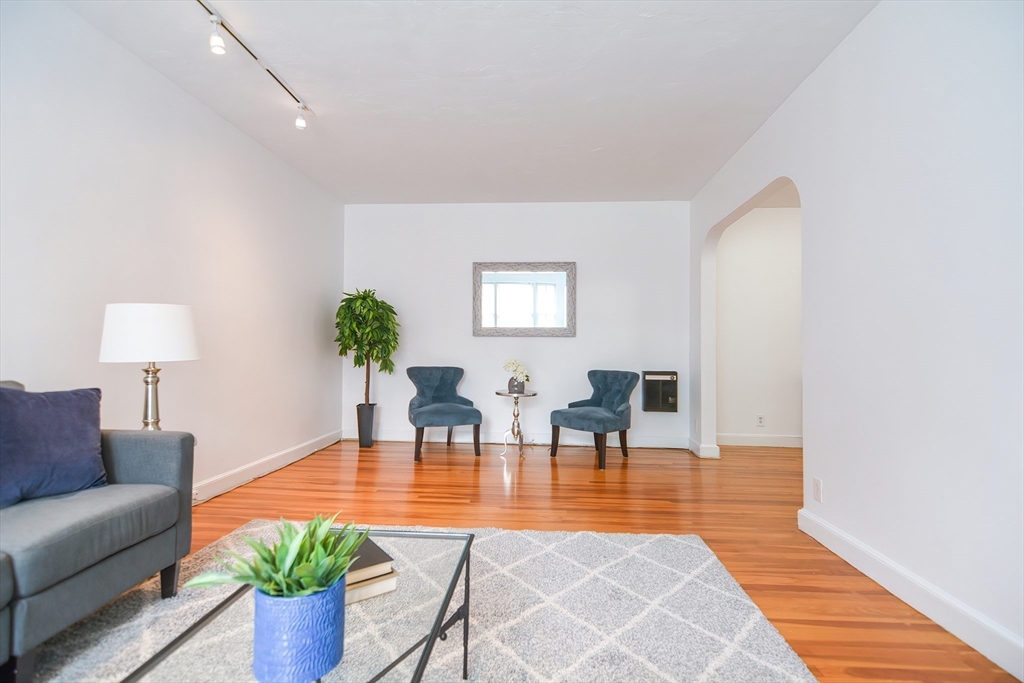 40 Browne Street, Unit 5 Brookline, MA 02446 - Photo 8 of 39 a living room with furniture potted plant and wooden floor
