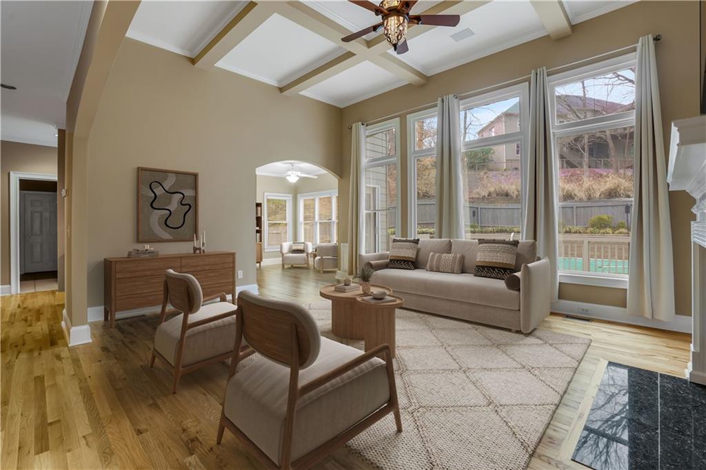 803 Rocky Ridge Court Canton, GA 30114 - Photo 6 of 80 a living room with furniture and a floor to ceiling window