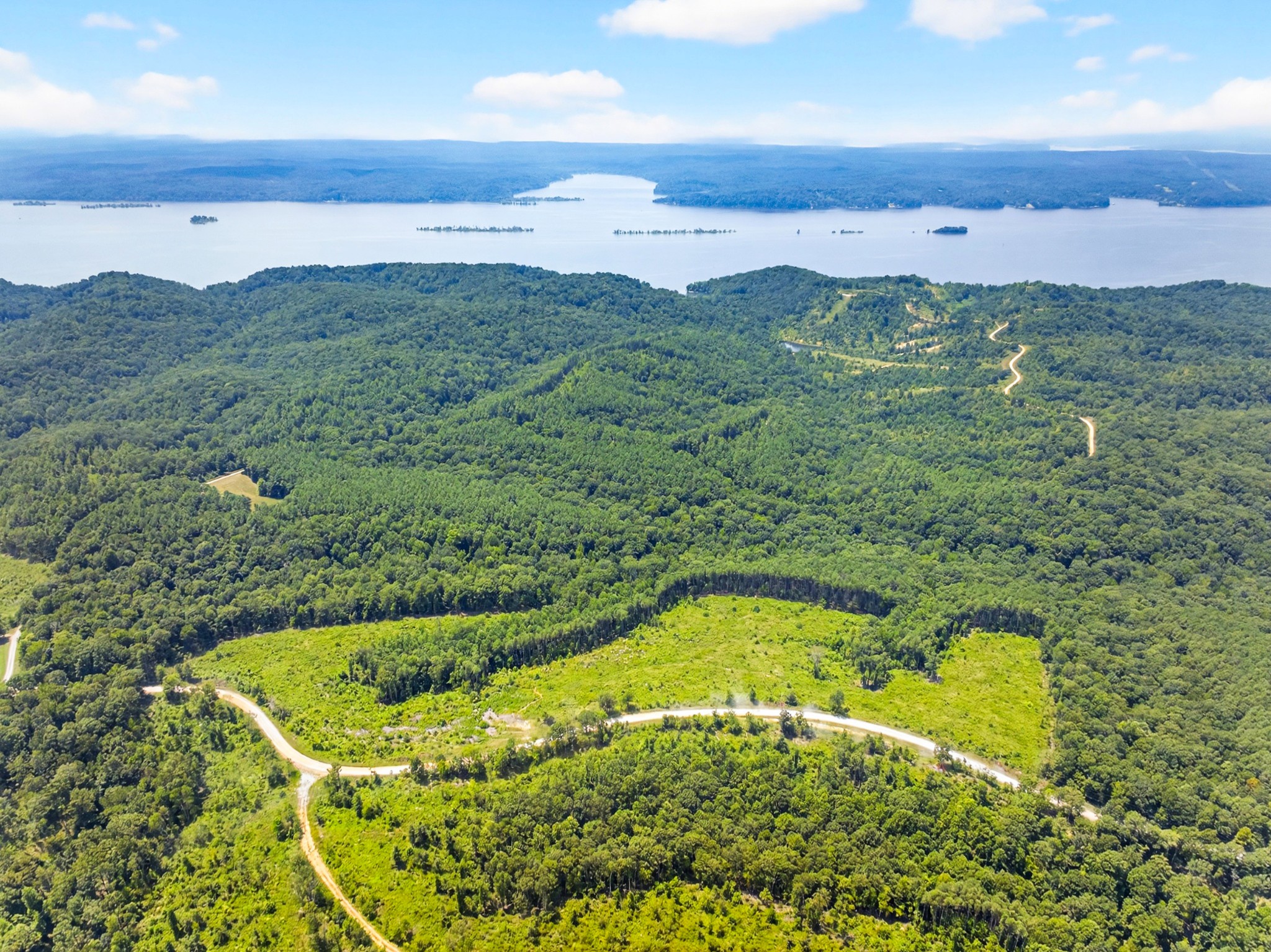 0 Twin Feathers Road Stewart, TN 37175 - Photo 2 of 7 a view of a lake in middle of the forest
