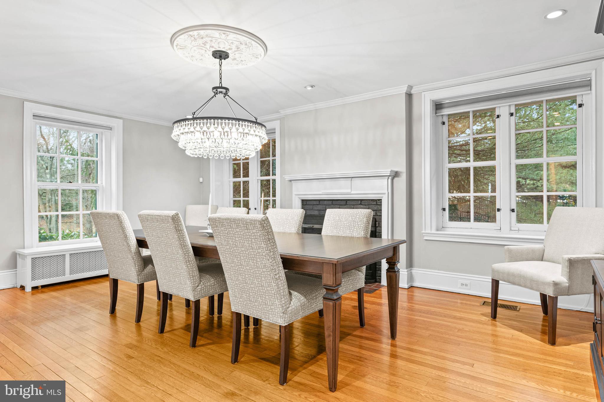 214 Roberts Road Ardmore, PA 19003 - Photo 11 of 63 a view of a dining room with furniture window and wooden floor