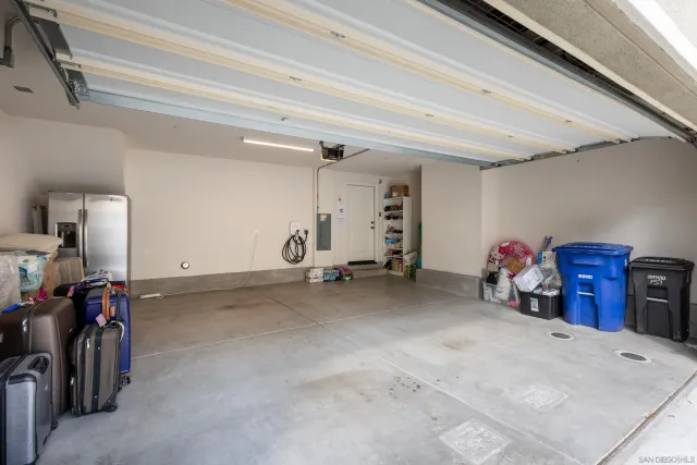 a view of a garage