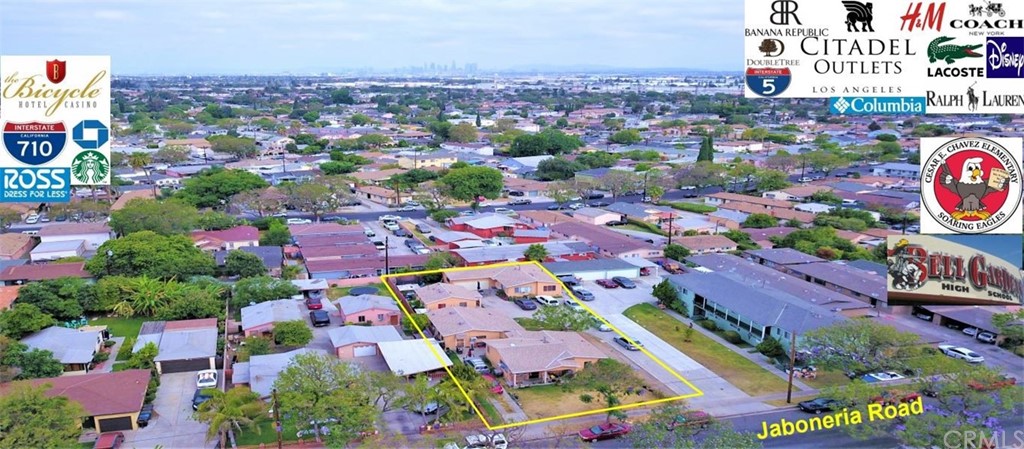 an aerial view of a city