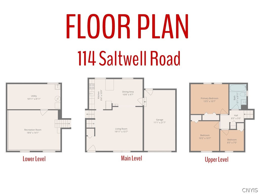 114 Saltwell Road Salina, NY 13090 - Photo 27 of 27 With the interior tour complete, we take a moment to review the entirety of the home's floorplan through this rendering.