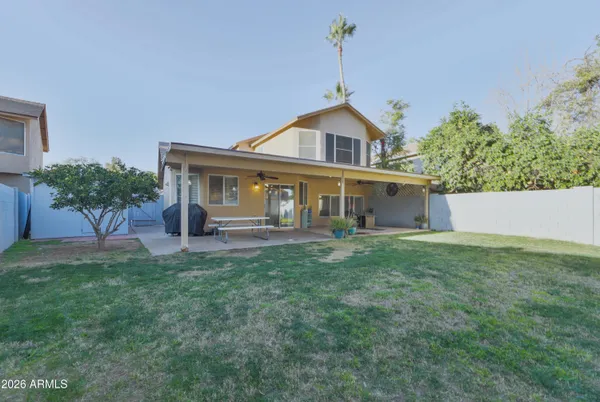 a backyard of a house