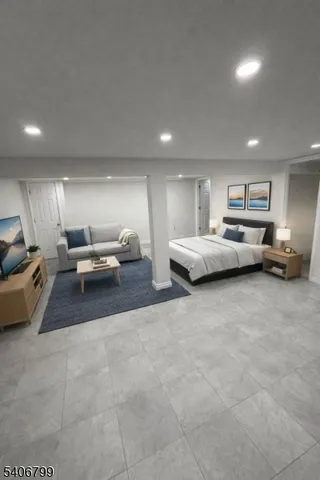 a living room with furniture and a couch