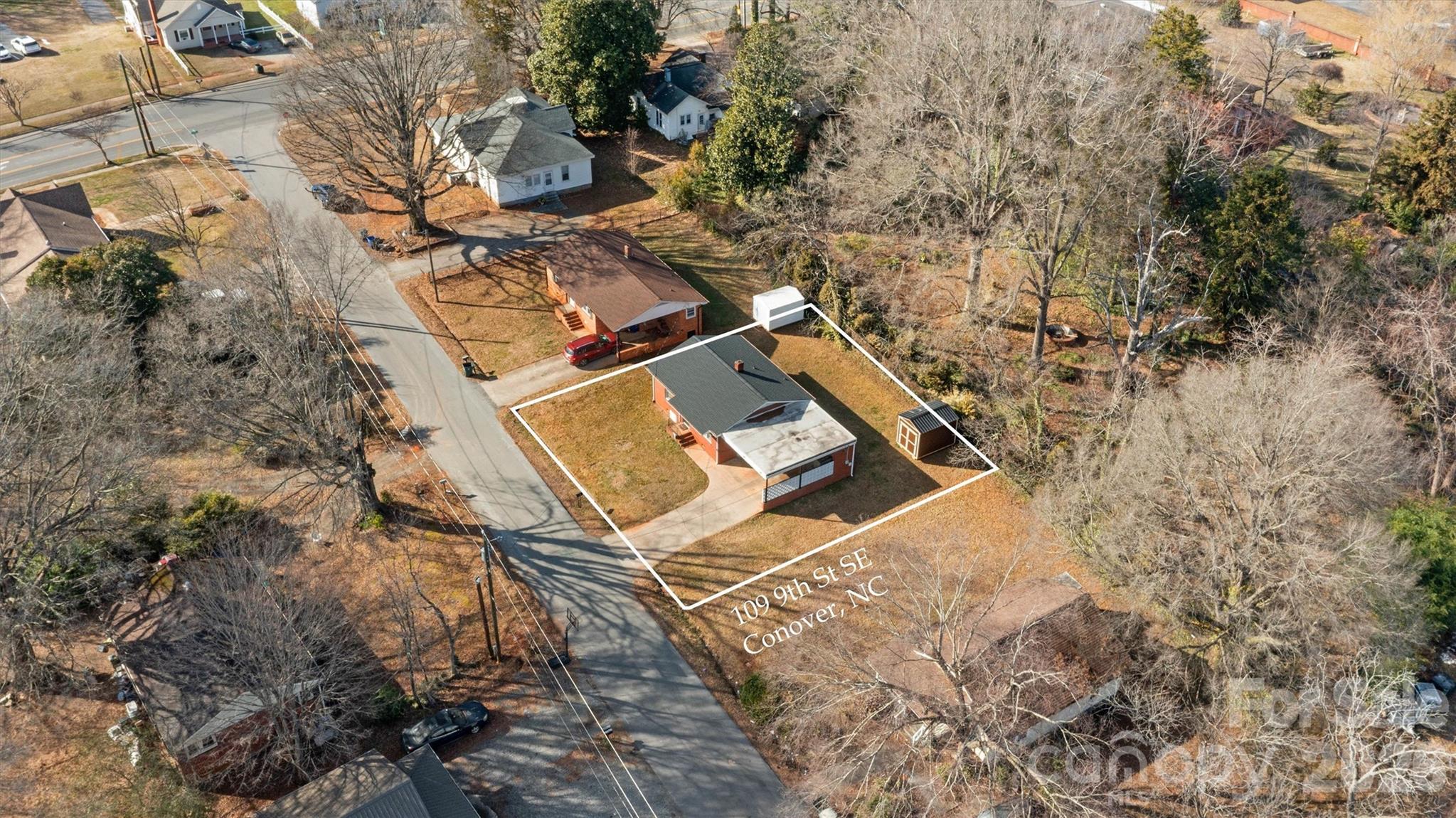 109 9th Street Southeast Conover, NC 28613 - Photo 5 of 9 an aerial view of residential house with outdoor space