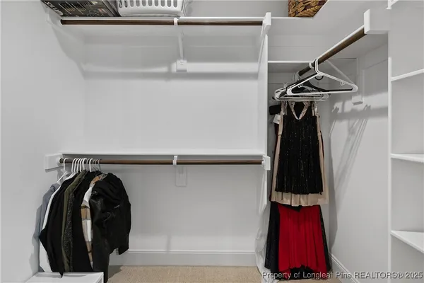 a close view of closet