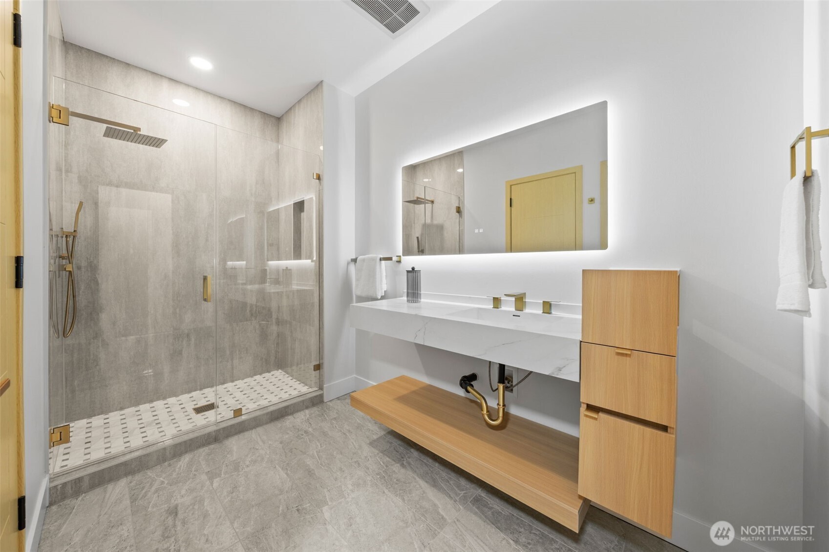 7903 240th Street Southwest Edmonds, WA 98026 - Photo 14 of 35 a bathroom with a tub and a shower