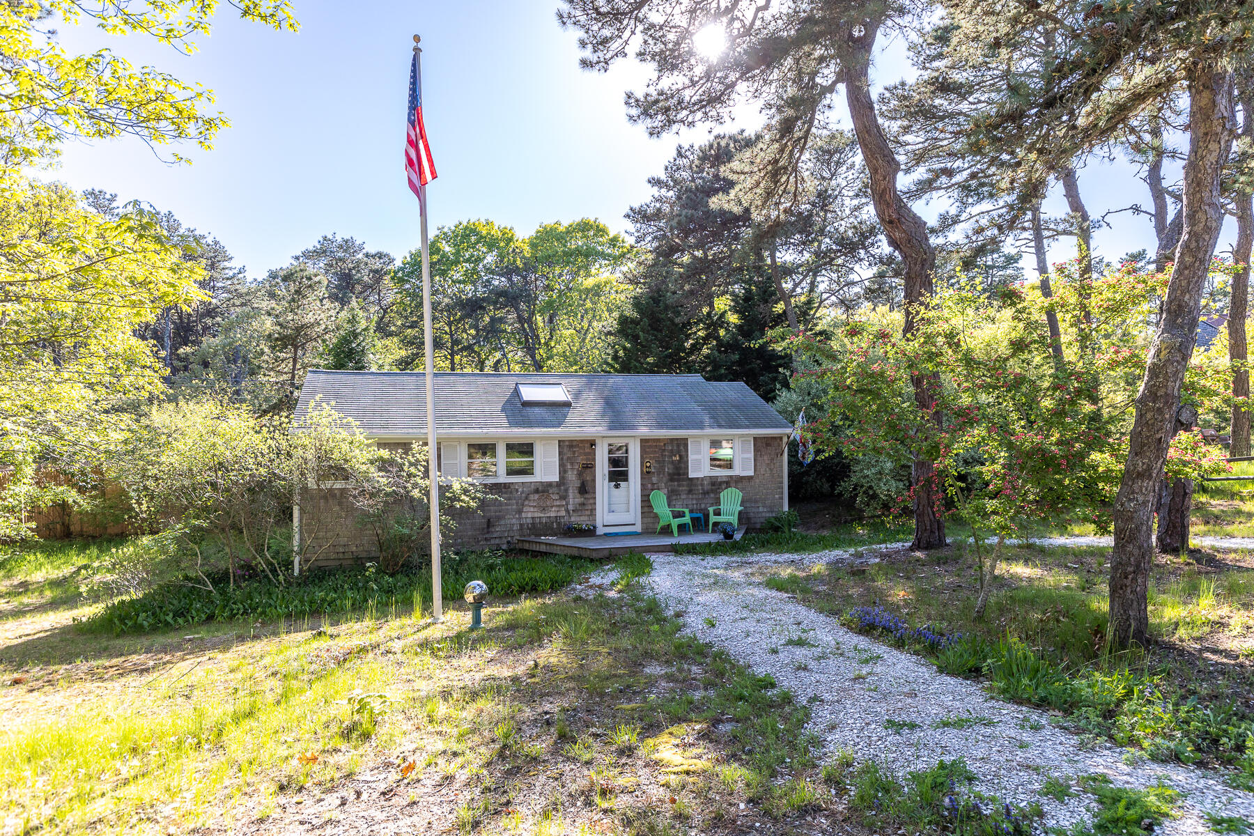 46 King Phillip Road Wellfleet, MA 02667 - Photo 2 of 32 a house is sitting in middle of forest