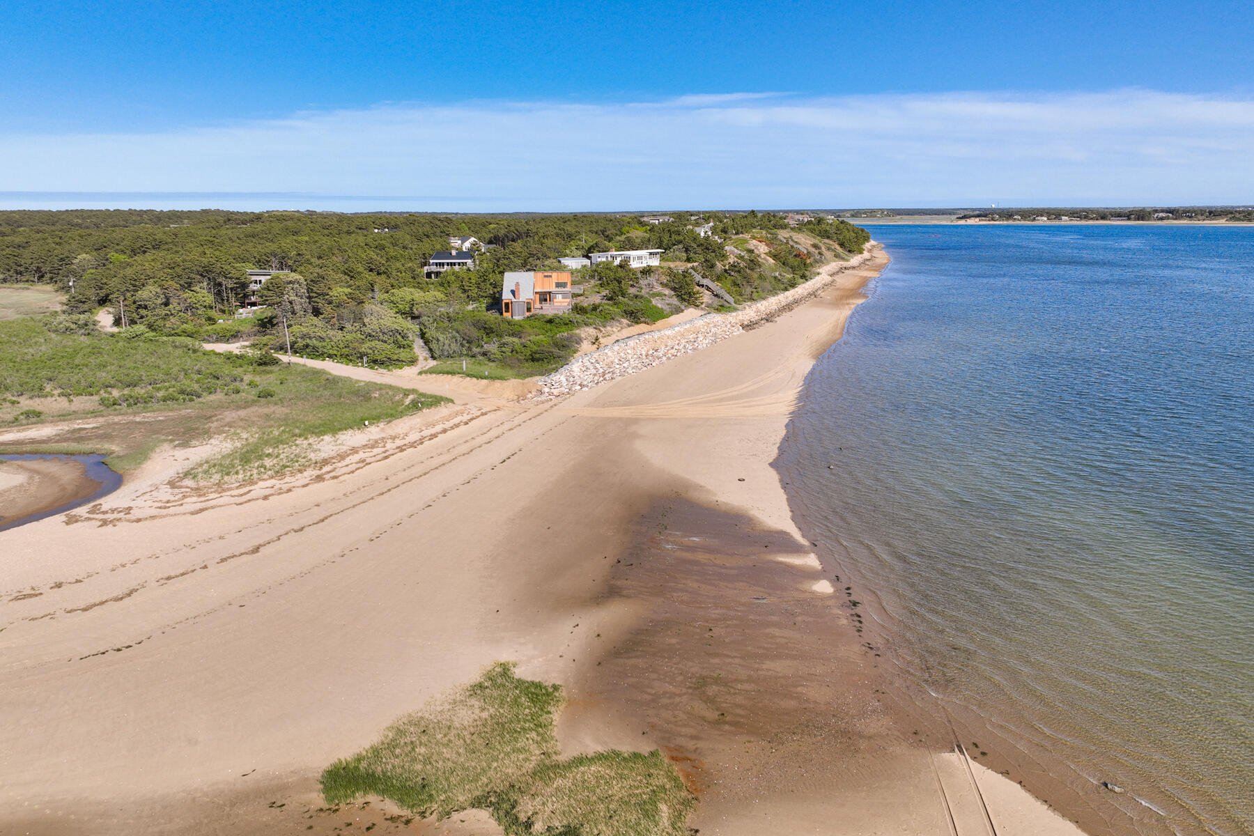 46 King Phillip Road Wellfleet, MA 02667 - Photo 28 of 32 an aerial view of beach and ocean