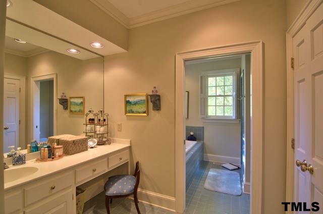 3822 Northampton Road Durham, NC 27707 - Photo 15 of 25 Lovely dual vanity area opens into the bath.