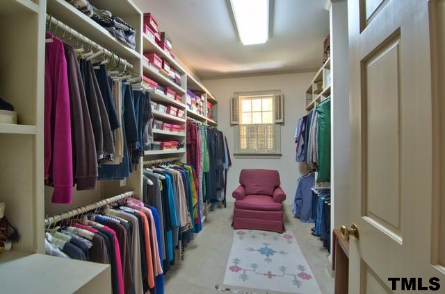 3822 Northampton Road Durham, NC 27707 - Photo 17 of 25 Best closets in town include this large walk-in complete with chair and window. Adjacent additional closet has great pullout drawers sweaters, etc..
