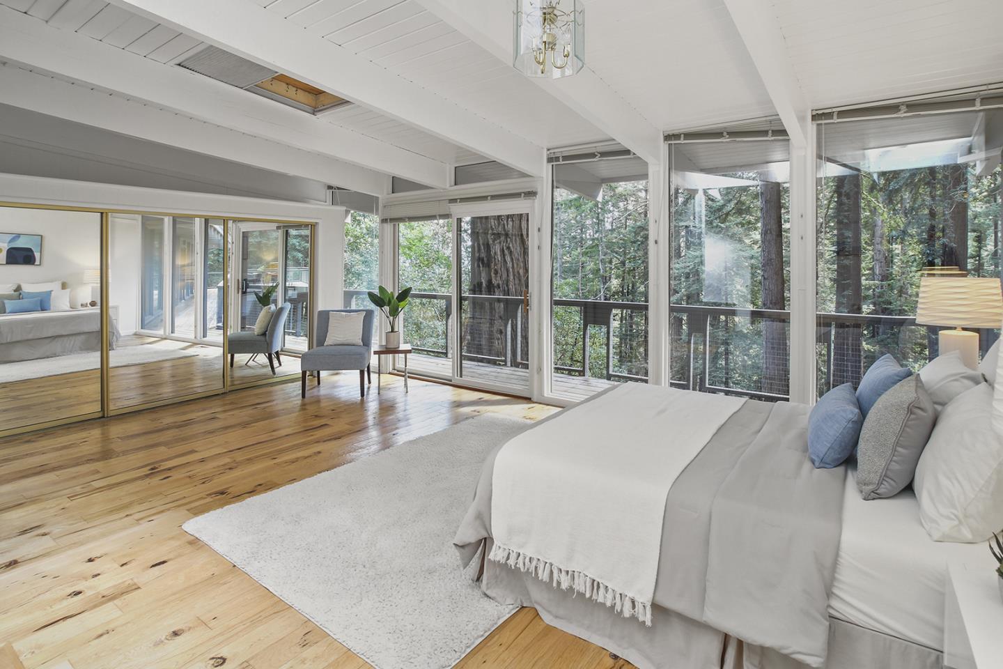 320 Grandview Drive Woodside, CA 94062 - Photo 13 of 43 a bedroom with a large window and a table
