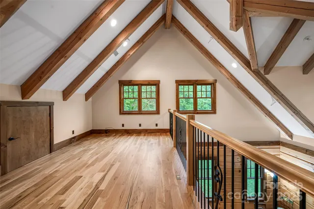 a view of a house with wooden floor