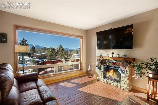 1008 Pine Ridge Road Woodland Park, CO 80863 - Photo 3 of 33 Amazing Pikes Peak view from Living Room