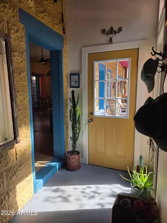 a view of front door of house