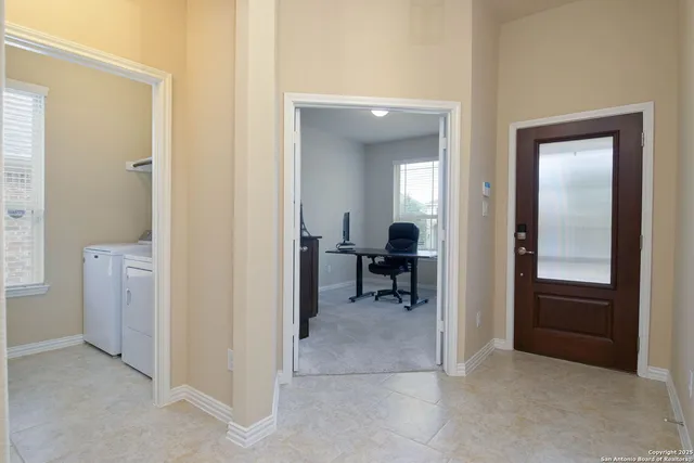 a view of a workspace with a window