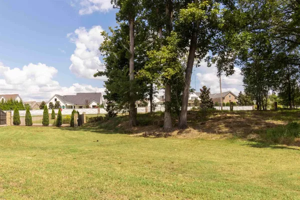 a view of a yard with a house