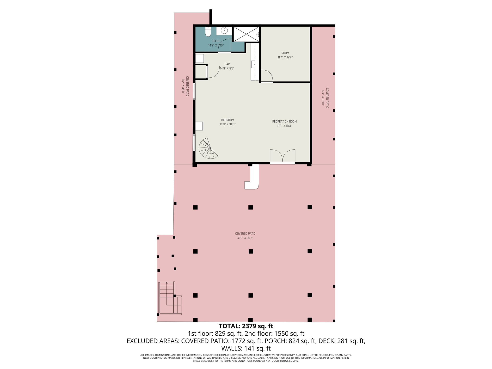 970 Wommack Drive Crystal Beach, TX 77650 - Photo 28 of 49 DOWNSTAIRS, ENCLOSED CLIMATE-CONTROLLED RECREATIONAL SPACE.
