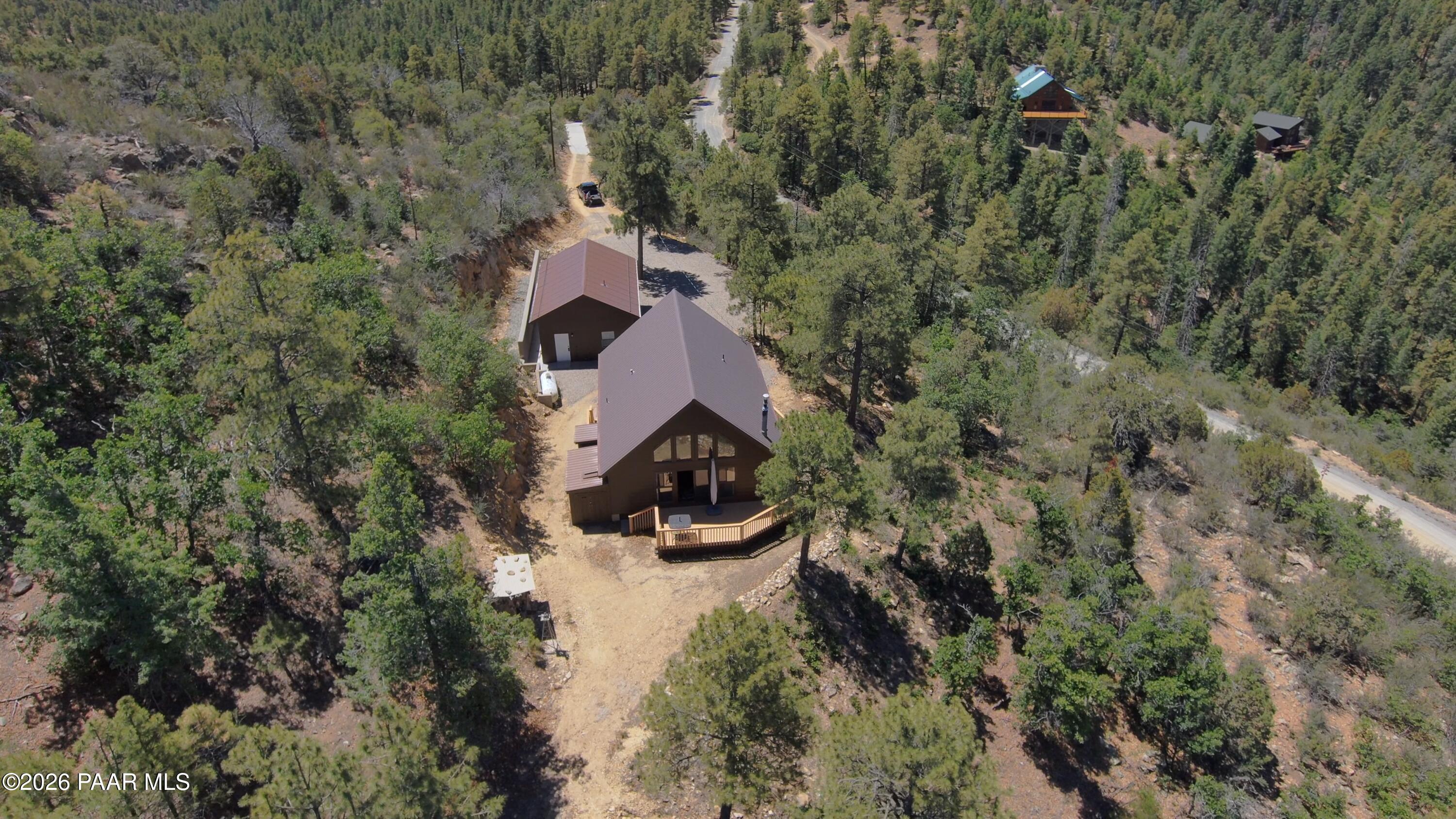 7251 South Big Bug Mesa Road Mayer, AZ 86333 - Photo 55 of 55 an aerial view of a house with yard