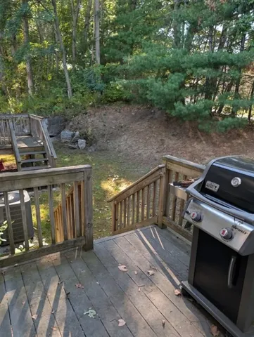 a view of a house with a deck