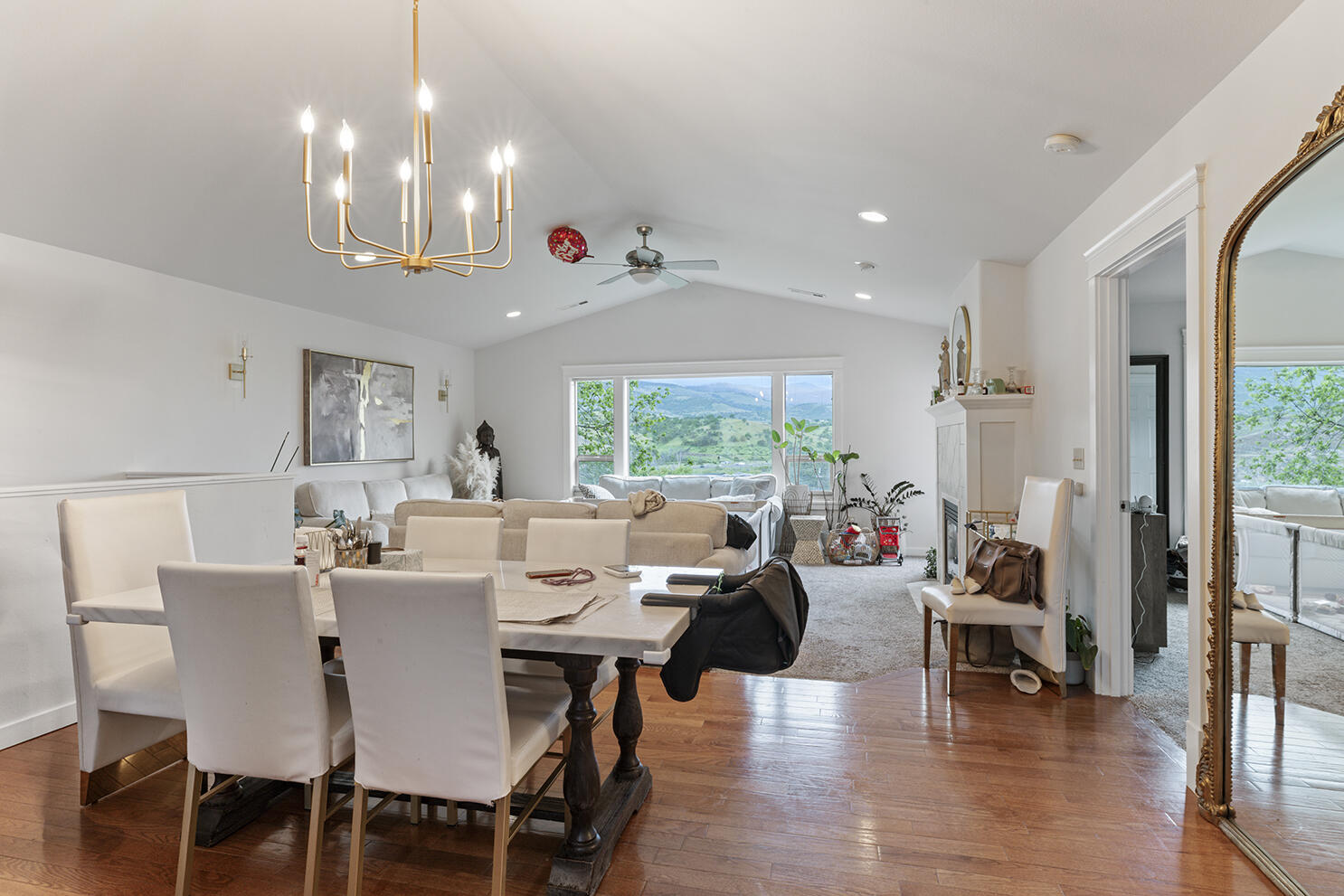 457 Elm Street Phoenix, OR 97535 - Photo 4 of 27 a view of a dining room with furniture window and wooden floor