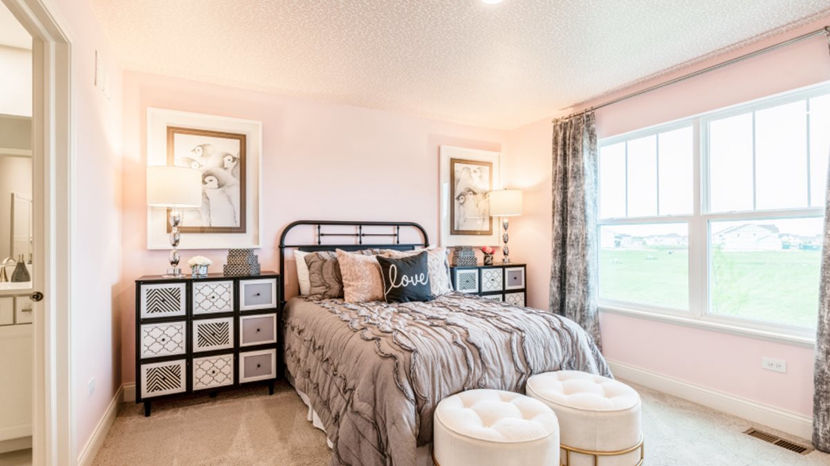 16155 Lake View Road Plainfield, IL 60586 - Photo 7 of 17 a bedroom with a bed and a window with outer view