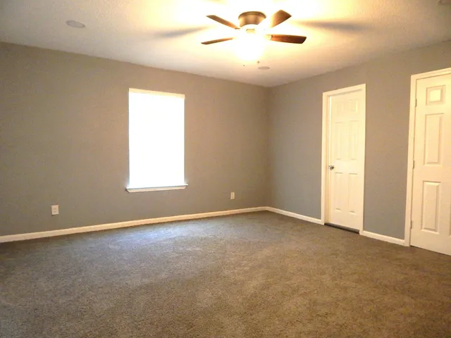 an empty room with a window