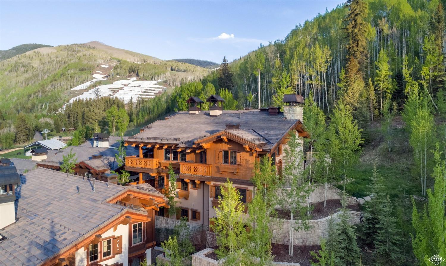 151 Vail Road, Unit 3 Vail, CO 81657 - Photo 24 of 25 an aerial view of residential houses with outdoor space and trees