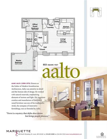 $1,150 | 314 North Broadway, Unit 1905, St. Louis, MO 63102