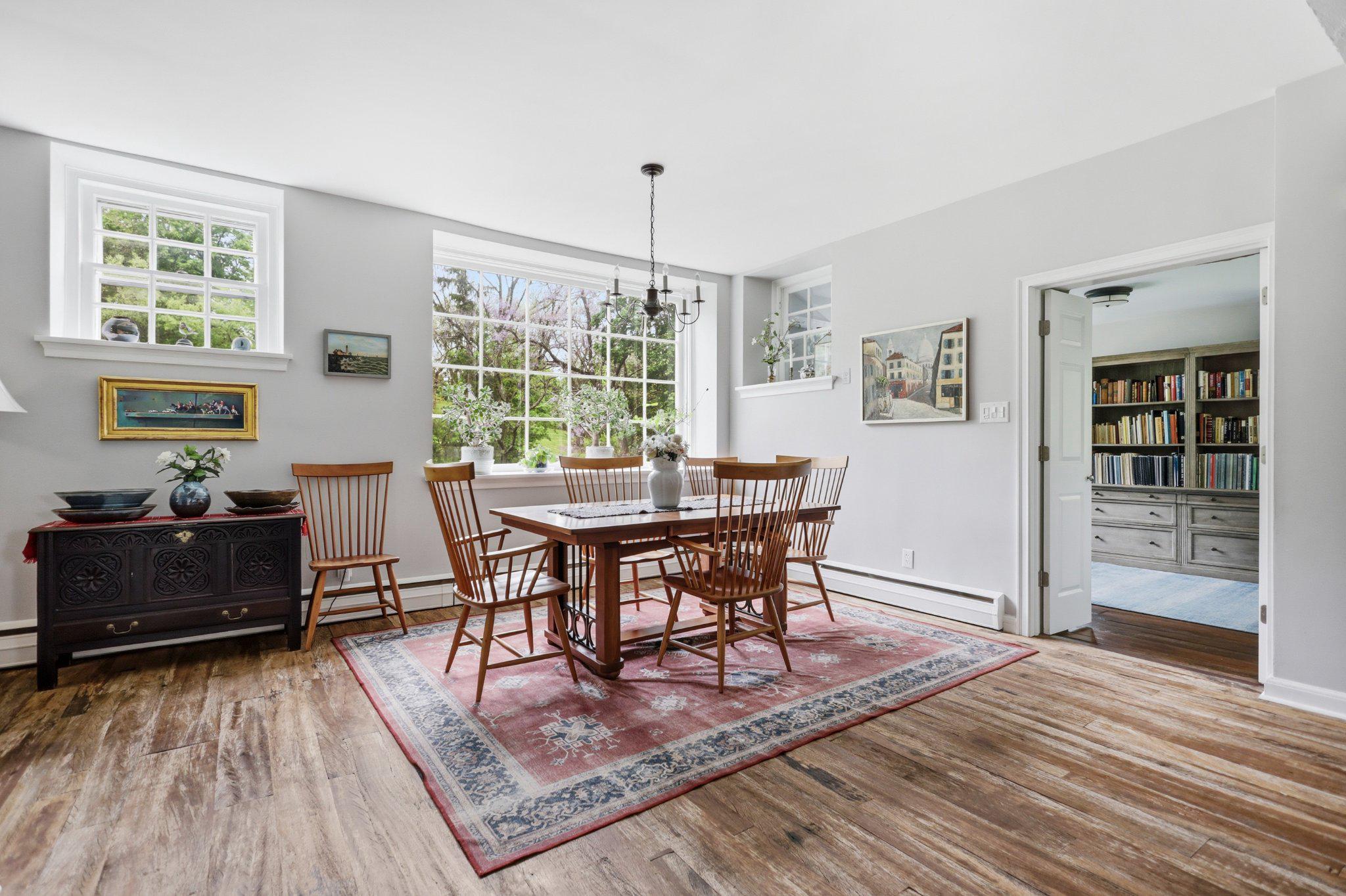 91 East Bells Mill Road Philadelphia, PA 19118 - Photo 7 of 29 Dining area with garden views