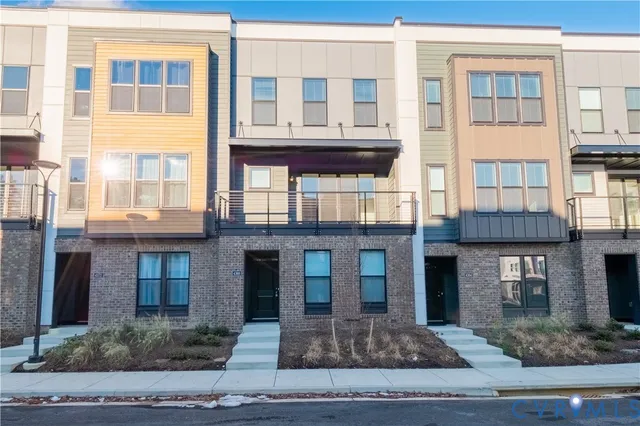 a front view of a building