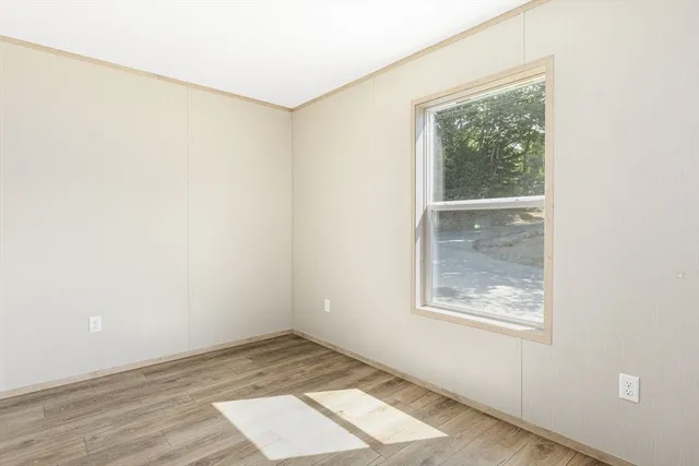 an empty room with a window