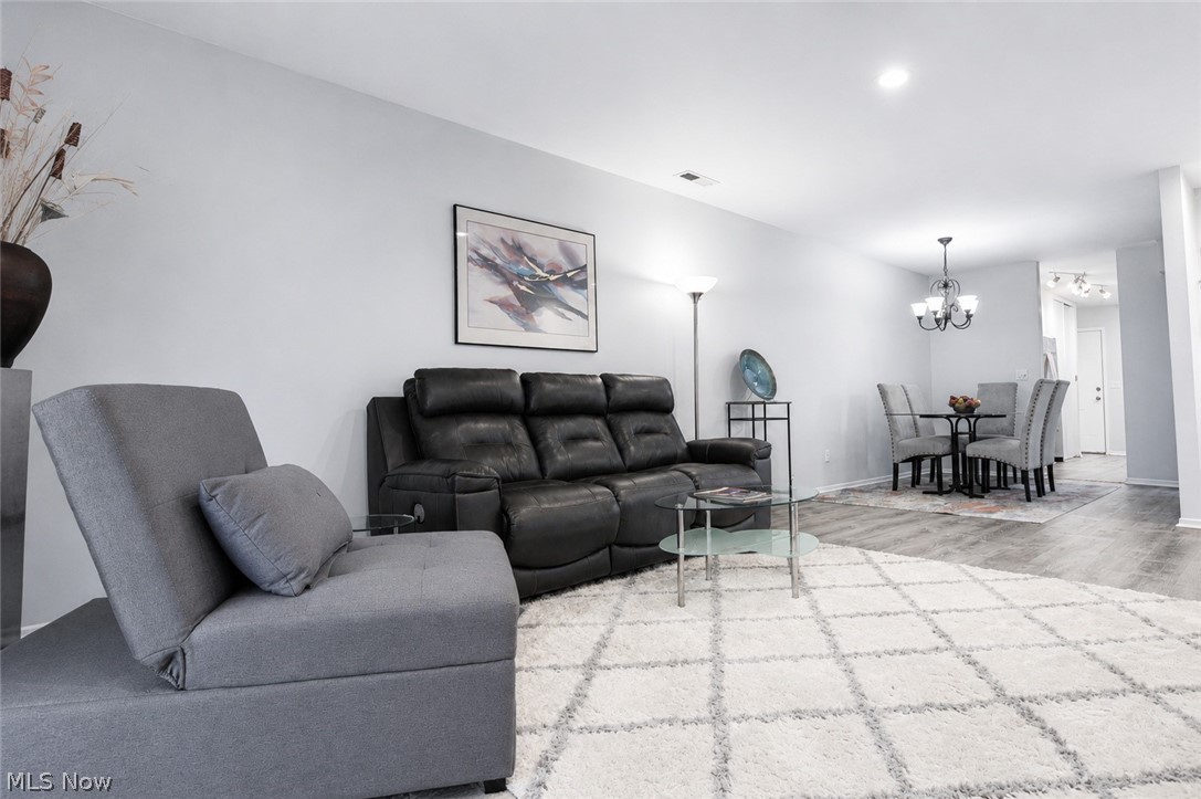 16575 Wren Road, Unit 3C Chagrin Falls, OH 44023 - Photo 11 of 29 Open-concept living area with recessed lightingf