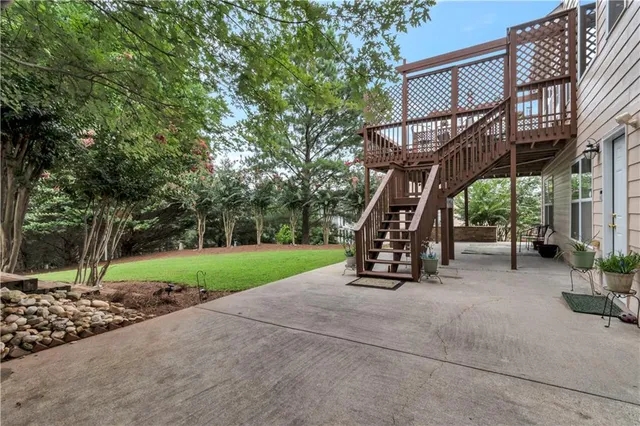 a view of a park with a slide