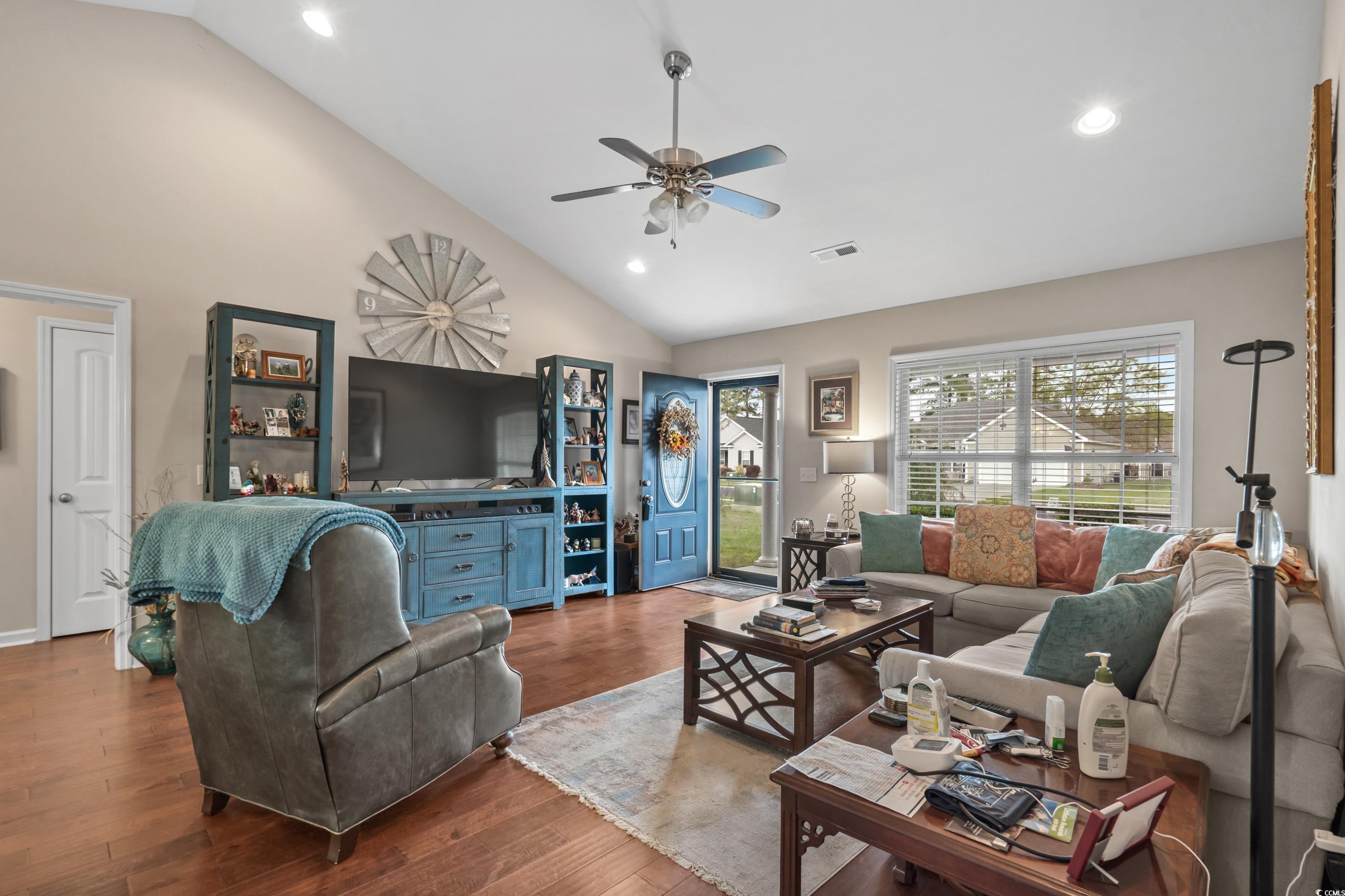 210 Georgia Mae Loop Conway, SC 29527 - Photo 8 of 40 Living room with high vaulted ceiling, visible ven