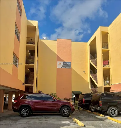 a car parked in front of a building