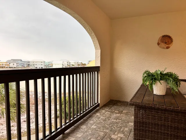 a terrace with outdoor seating