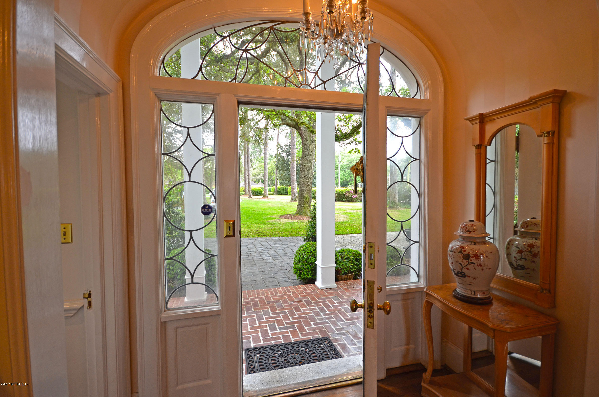 Leaded glass front door