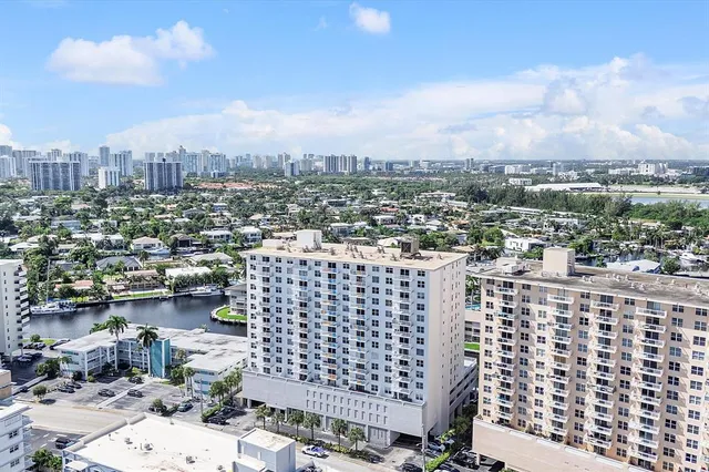 an aerial view of city