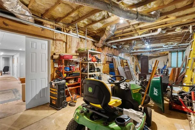 a view of a storage room with washer and dryer