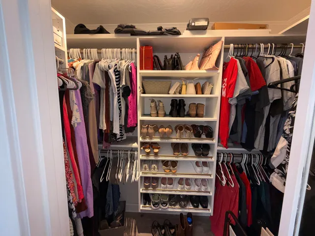 a view of walk in closet