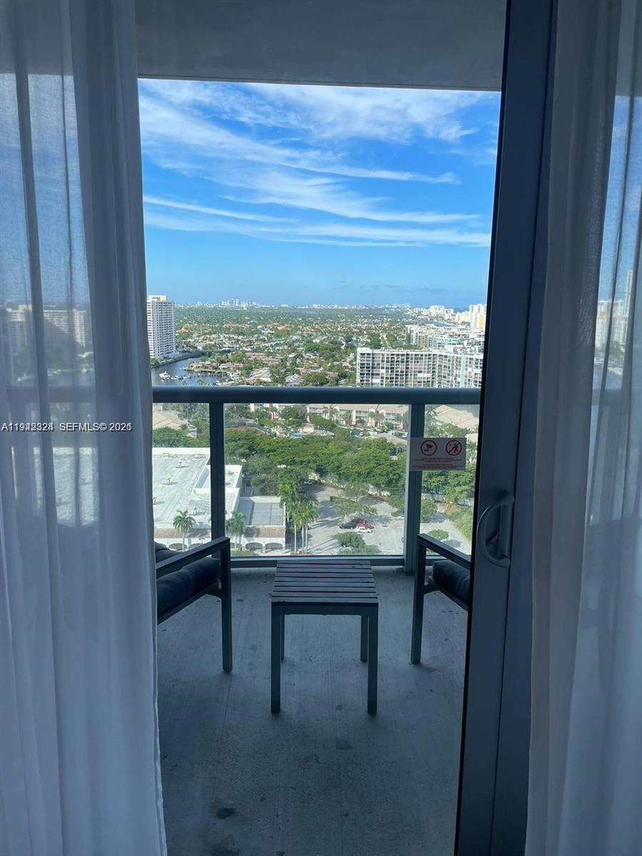 2602 East Hallandale Beach Boulevard, Unit R2508 Hallandale Beach, FL 33009 - Photo 18 of 31 a view of a city from a window