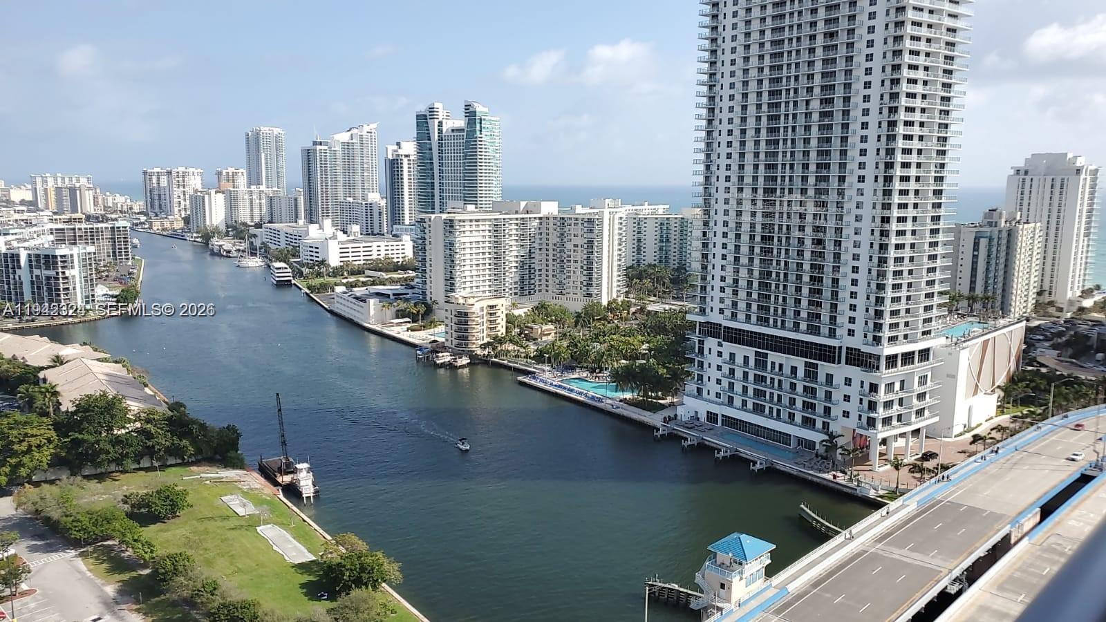 2602 East Hallandale Beach Boulevard, Unit R2508 Hallandale Beach, FL 33009 - Photo 2 of 31 a view of a city with tall buildings