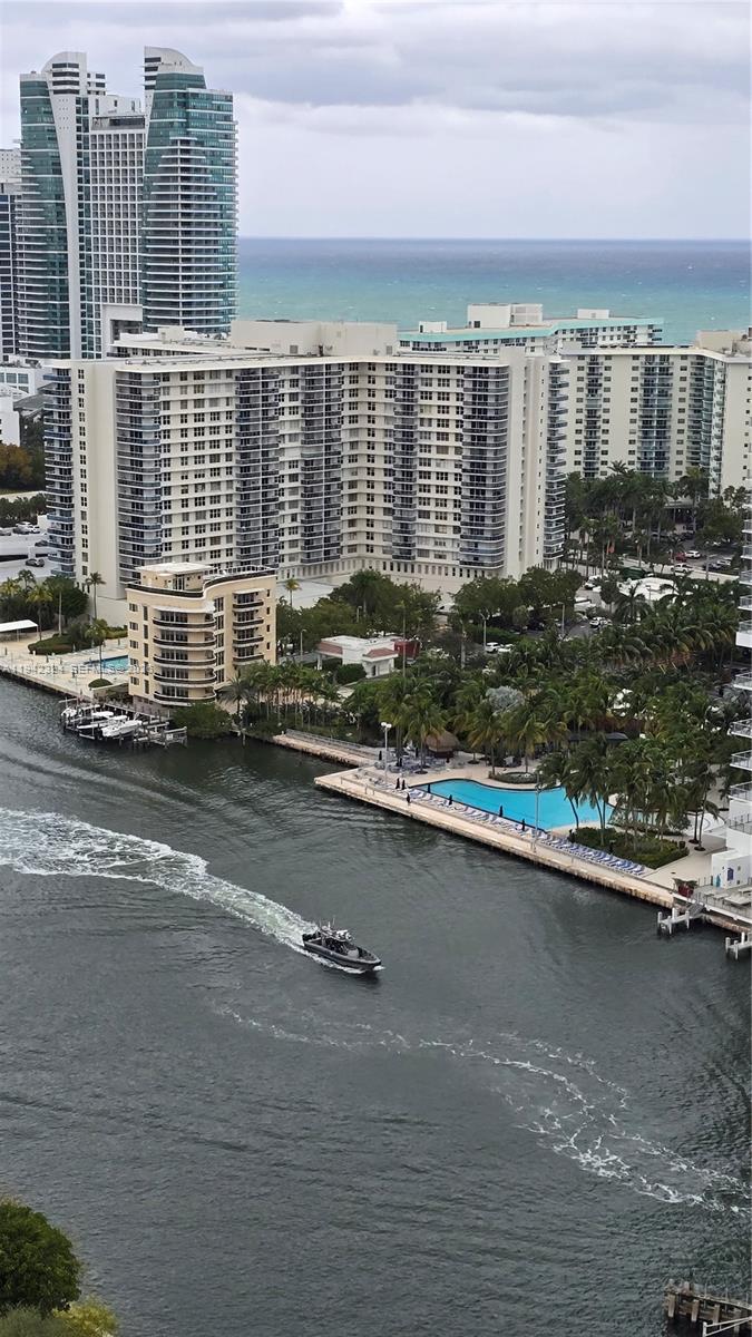 2602 East Hallandale Beach Boulevard, Unit R2508 Hallandale Beach, FL 33009 - Photo 29 of 31 a view of a city from a balcony