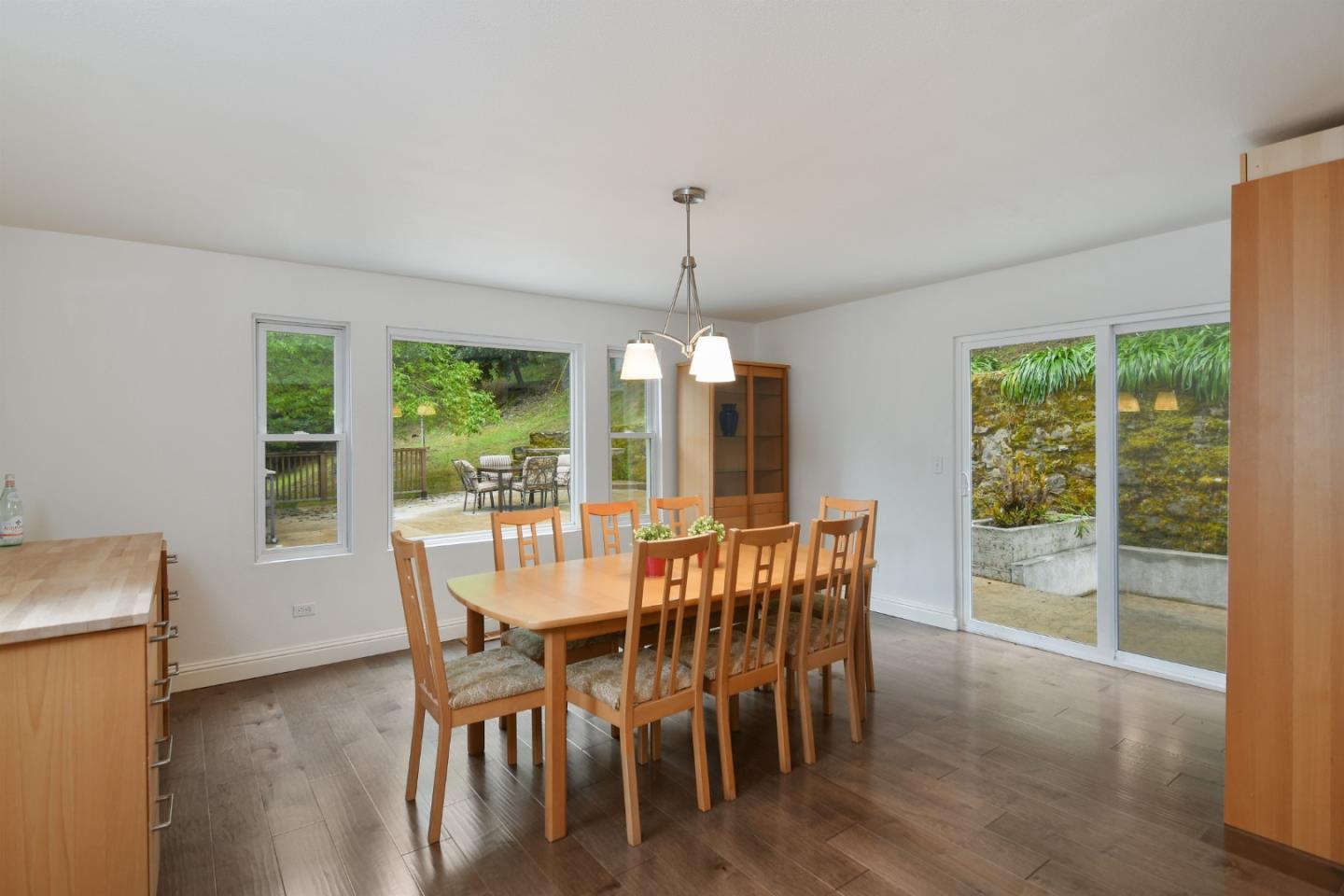 144 Eagle Crest Drive Scotts Valley, CA 95066 - Photo 13 of 28 a view of a dining room with furniture window and outside view